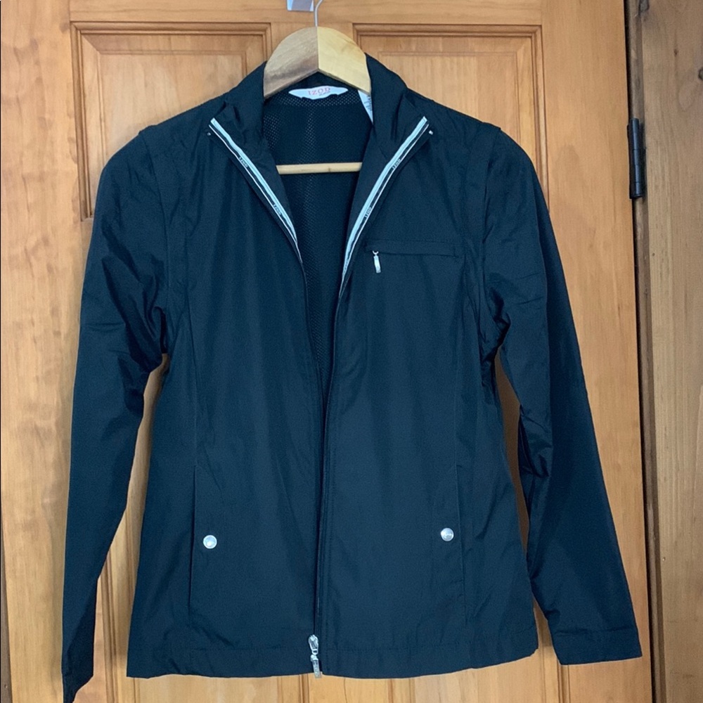 Izod Black Utility Jacket Versatile Modern Design